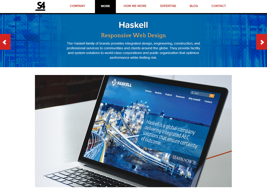 Copywriting services provided for Station Four Haskell portfolio page.