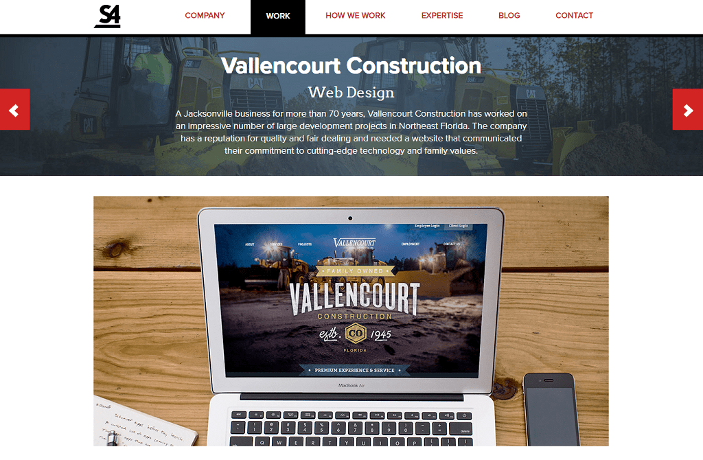 Copywriting services provided for Station Four Vallencourt portfolio page.