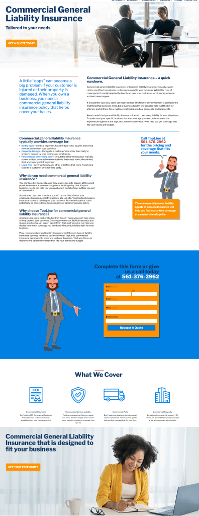 Copywriting Services provided to TopLine Insurance.